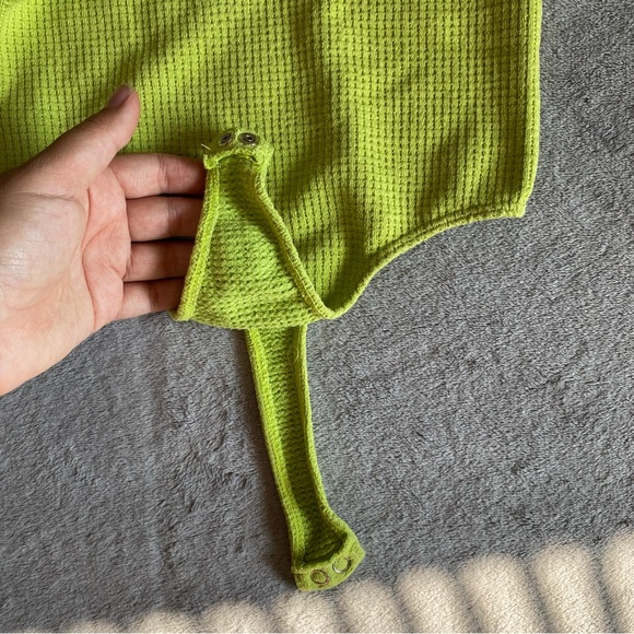 Sugar rain green one shoulder bodysuit - Picture 3 of 4